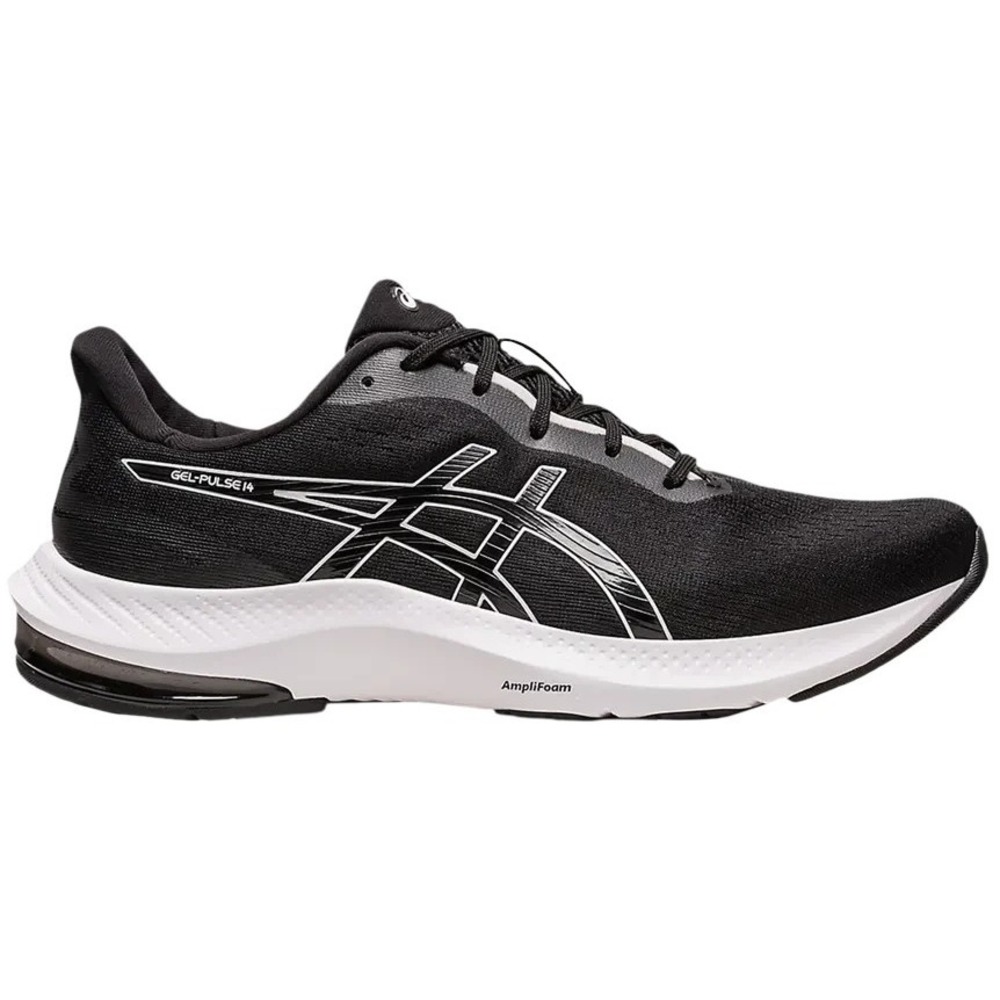 Mens Size 7.5 - Asics Gel Pulse 14 Black White Running Shoes Sneakers NEW